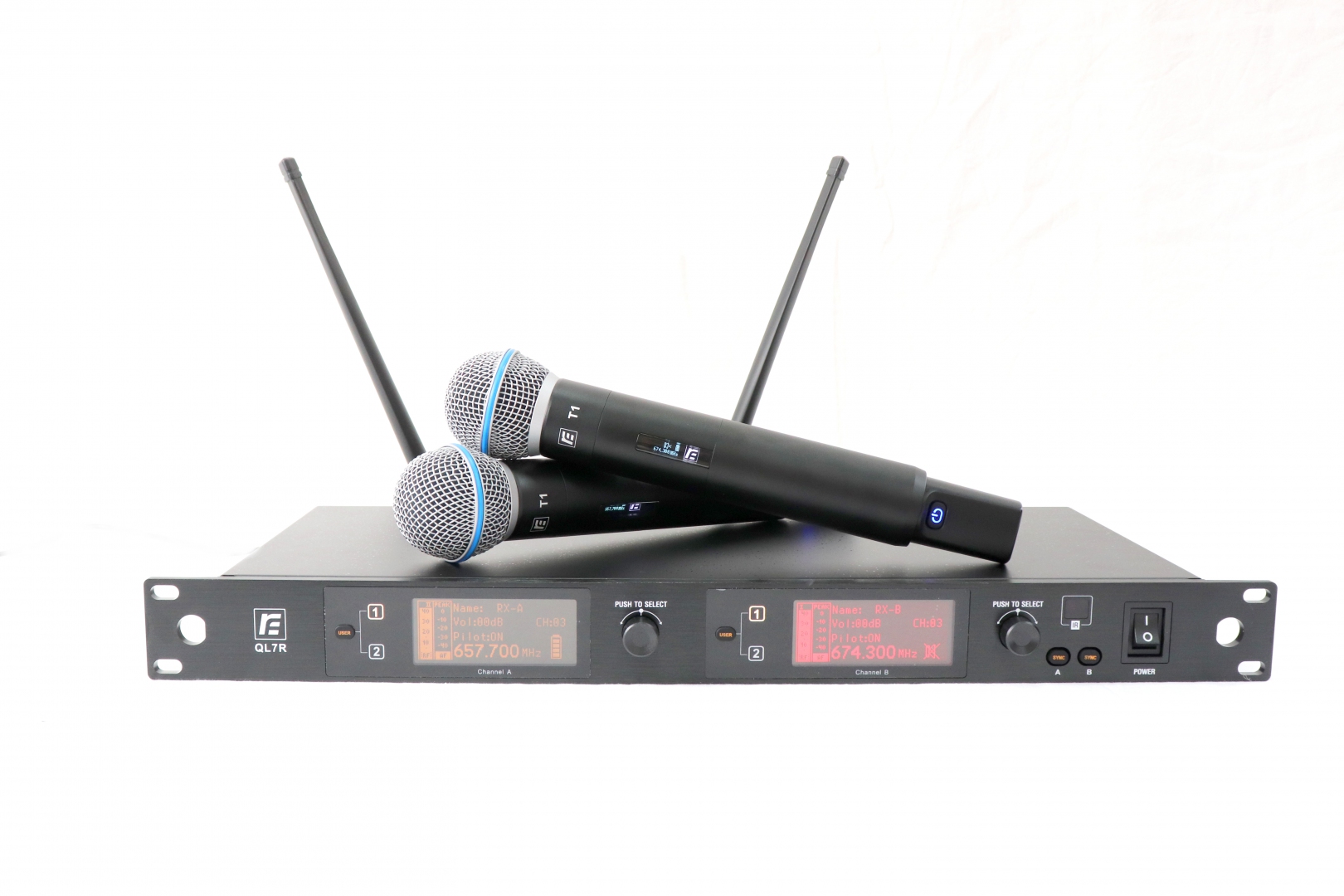 RFIntell QL7R/T1-A 651,800-683,400 МГц 2-канальная радиосистема с 2-мя ручными микрофонами в Ульяновской области