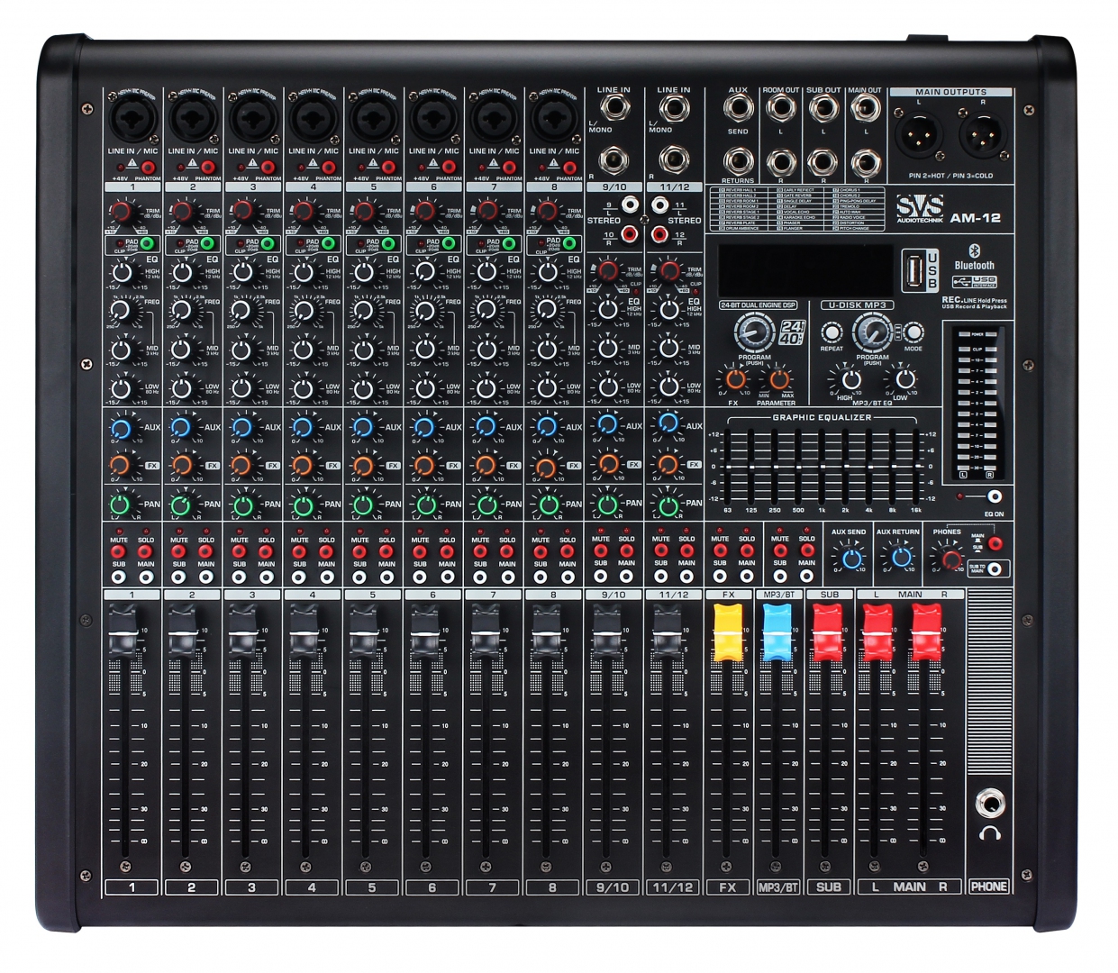 SVS Audiotechnik mixers AM-12 Микшерный пульт аналоговый, 12-канальный в Ульяновской области