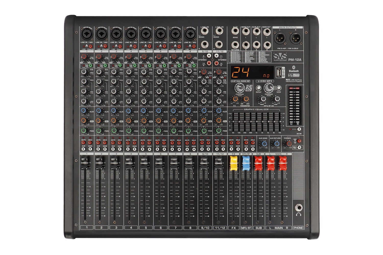 SVS Audiotechnik mixers PM-12A Активный аналоговый микшерный пульт, 12-канальный в Ульяновской области